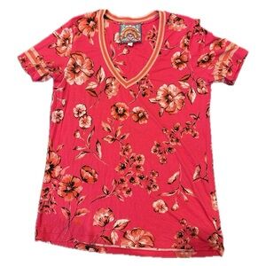 Floral V-Neck T-Shirt